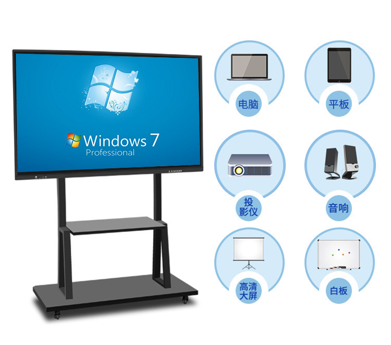 70吋壁挂双系统触摸教学一体机